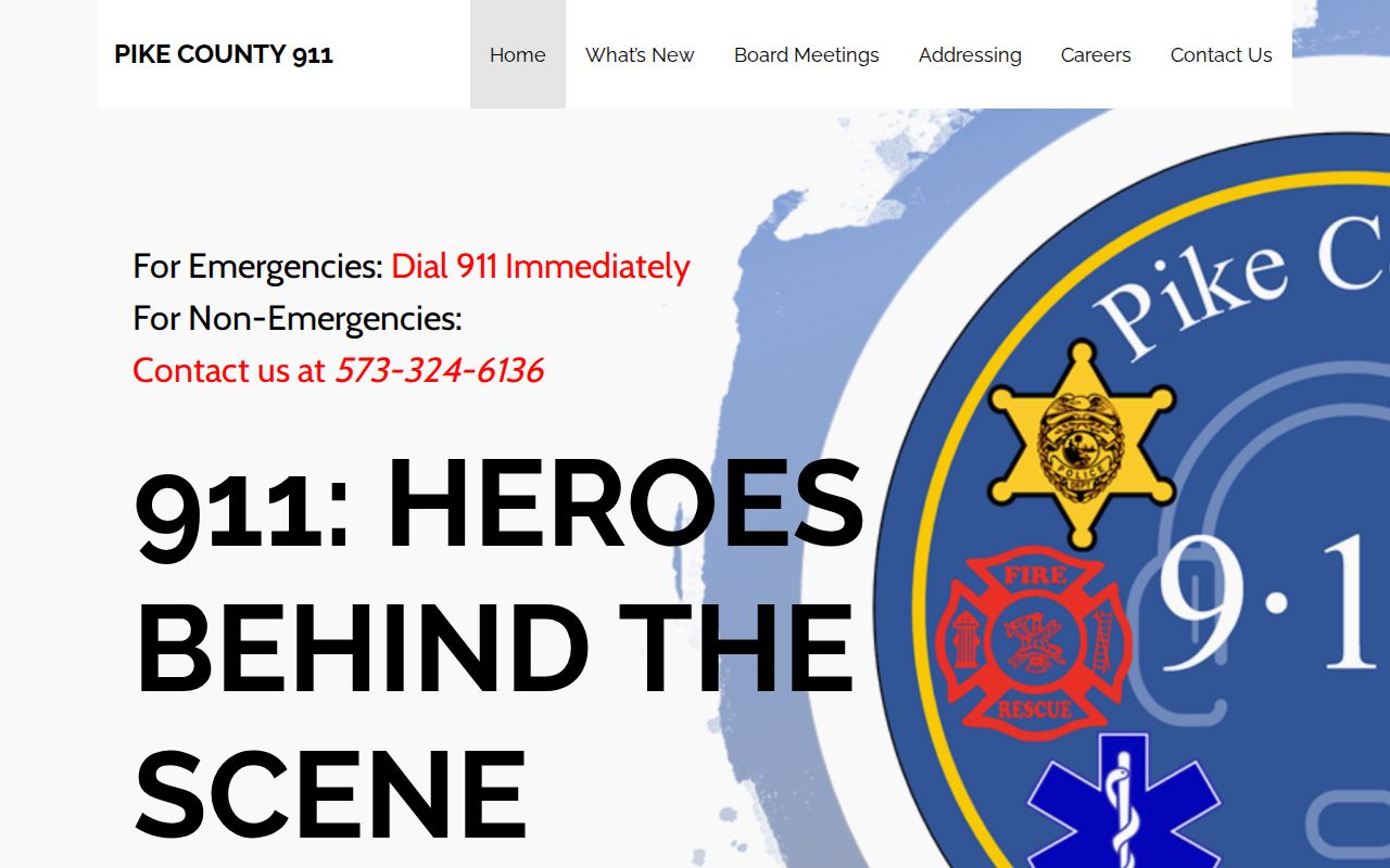 Pike County 911 jail and booking phone menu