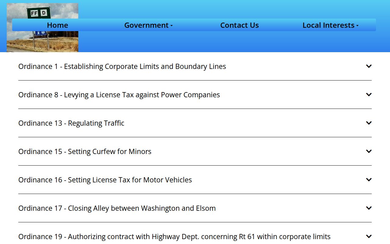 Eolia arrest and warrant authority ordinance page
